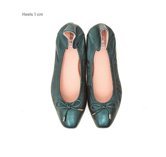 O&B Tinker Bell Lambskin Leather Flat Shoes Audrey